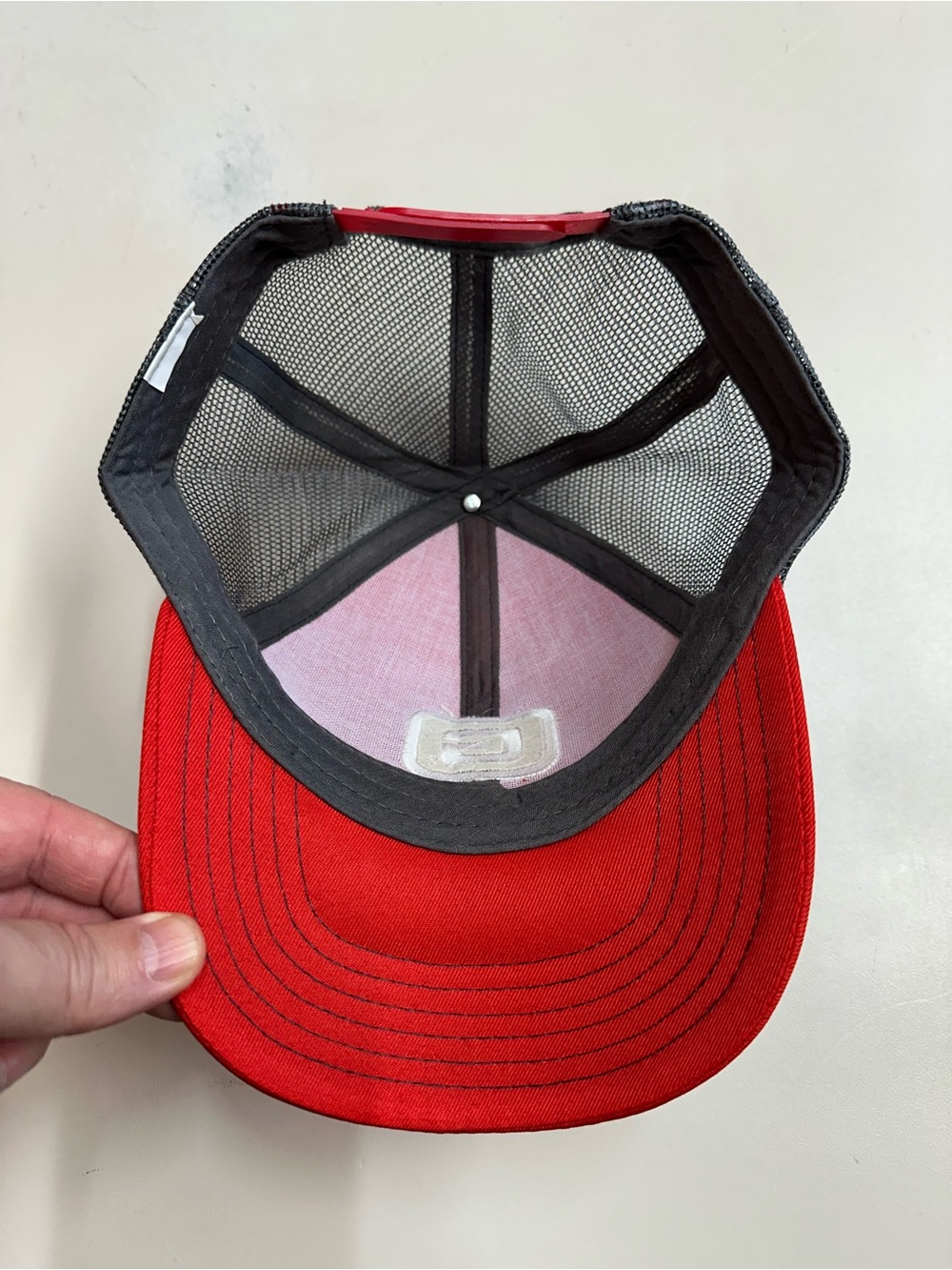 Gravely Logo Red & Gray Mesh Snap Back Trucker Hat Cap Adult OSFA Adjustable - Picture 2 of 5